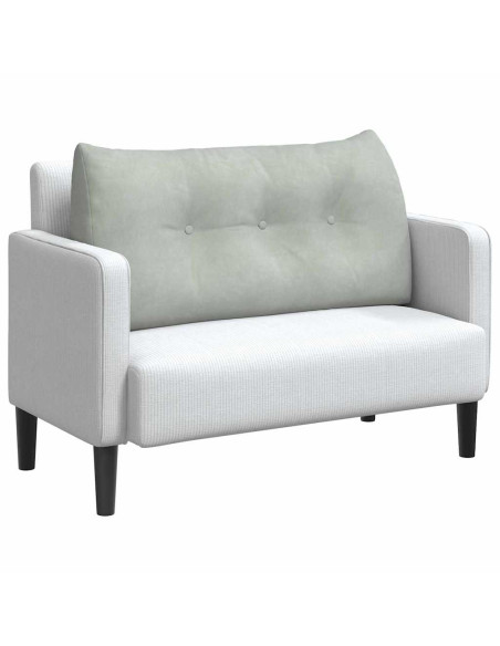 Cuscino per Schiena Grigio chiaro 100 x 24 x 50 cm Velluto