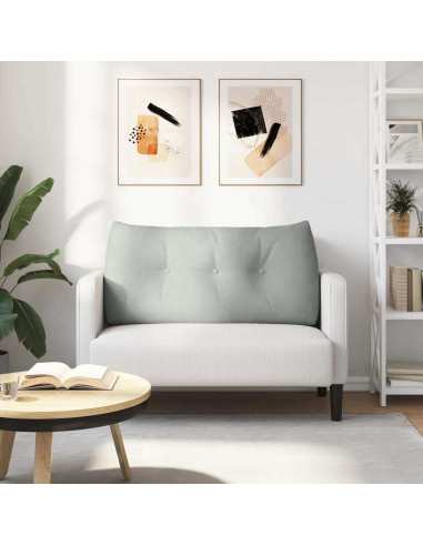 Cuscino per Schiena Grigio chiaro 100 x 24 x 50 cm Velluto