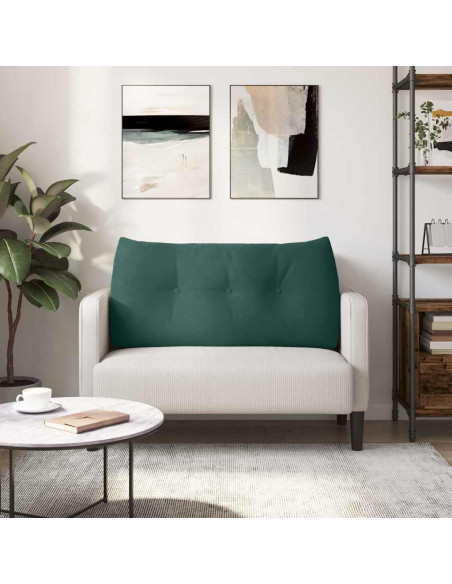 Cuscino per Schiena Verde Scuro 100 x 24 x 50 cm Velluto
