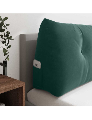 Cuscino per Schiena Verde Scuro 100 x 24 x 50 cm Velluto
