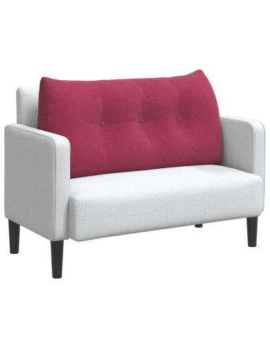 Cuscino per Schiena Rosso Vino 100 x 24 x 50 cm Velluto