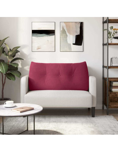 Cuscino per Schiena Rosso Vino 100 x 24 x 50 cm Velluto