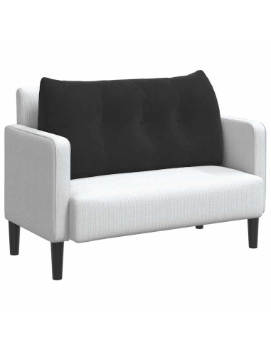 Cuscino per Schiena Nero 100 x 24 x 50 cm Velluto