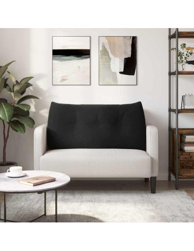 Cuscino per Schiena Nero 100 x 24 x 50 cm Velluto