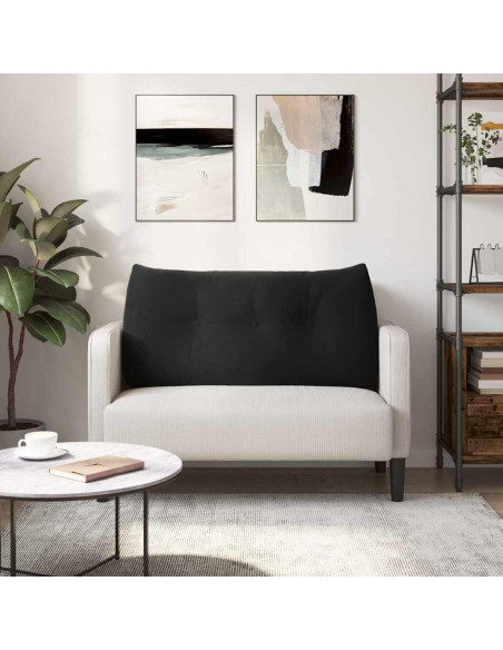Cuscino per Schiena Nero 100 x 24 x 50 cm Velluto