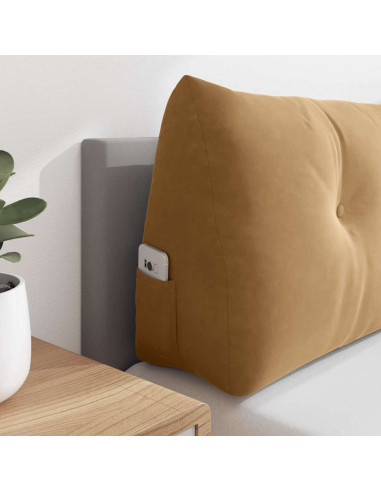 Cuscino per Schiena Marrone 100 x 24 x 50 cm Velluto