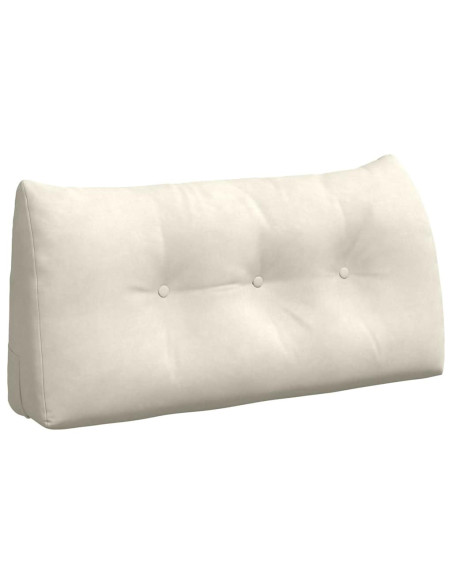 Cuscino per Schiena Crema 100 x 24 x 50 cm Velluto
