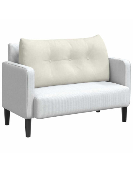 Cuscino per Schiena Crema 100 x 24 x 50 cm Velluto