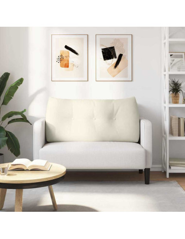 Cuscino per Schiena Crema 100 x 24 x 50 cm Velluto