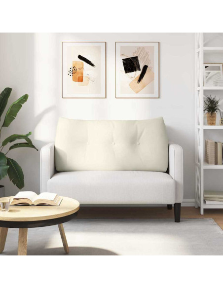 Cuscino per Schiena Crema 100 x 24 x 50 cm Velluto