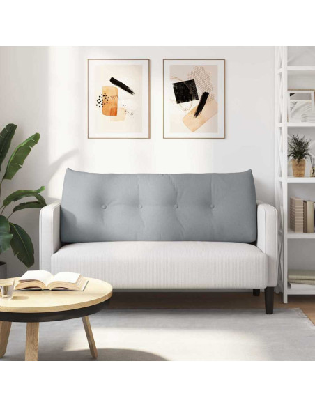 Cuscino per Schiena Grigio chiaro 120 x 24 x 50 cm Tessuto