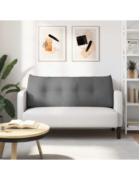Cuscino per Schiena Grigio scuro 120 x 24 x 50 cm Tessuto