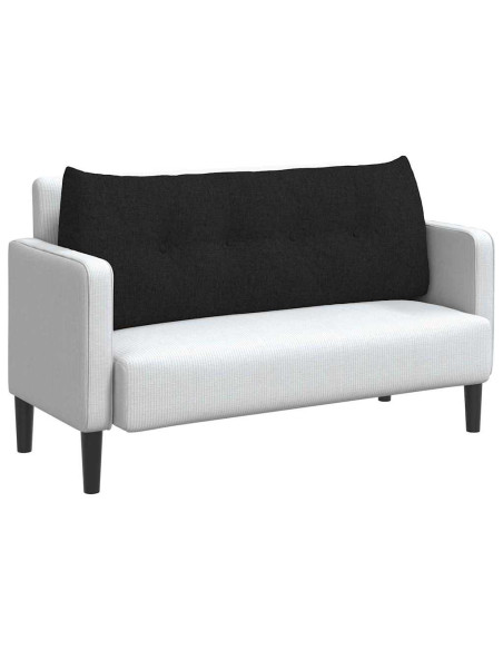 Cuscino per Schiena Nero 120 x 24 x 50 cm Tessuto