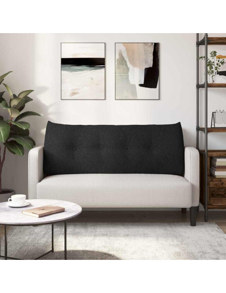 Cuscino per Schiena Nero 120 x 24 x 50 cm Tessuto