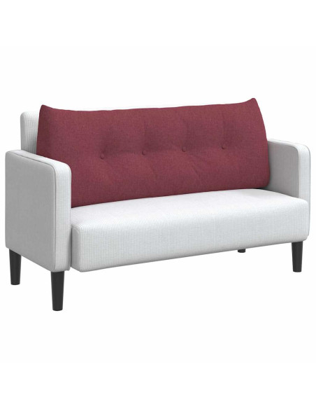 Cuscino per Schiena Rosso Vino 120 x 24 x 50 cm Tessuto