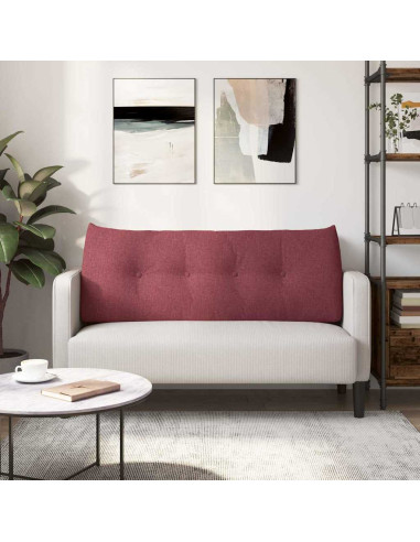 Cuscino per Schiena Rosso Vino 120 x 24 x 50 cm Tessuto