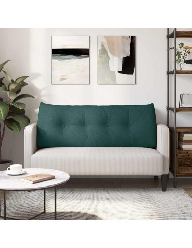Cuscino per Schiena Verde Scuro 120 x 24 x 50 cm Tessuto