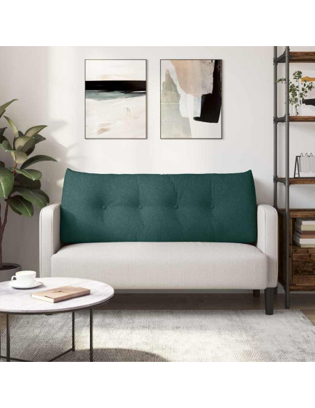 Cuscino per Schiena Verde Scuro 120 x 24 x 50 cm Tessuto