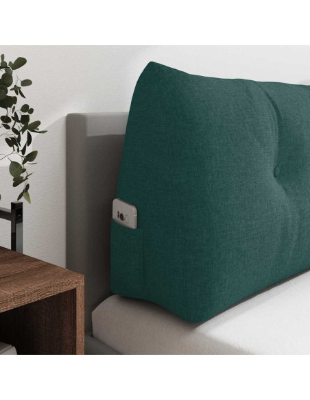 Cuscino per Schiena Verde Scuro 120 x 24 x 50 cm Tessuto