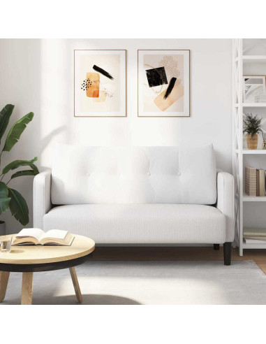 Cuscino per Schiena Bianco 120 x 24 x 50 cm Tessuto