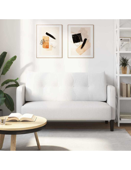 Cuscino per Schiena Bianco 120 x 24 x 50 cm Tessuto