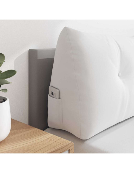 Cuscino per Schiena Bianco 120 x 24 x 50 cm Tessuto