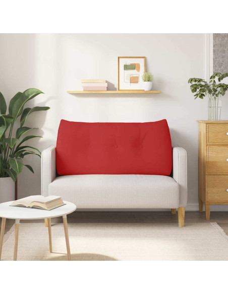 Cuscino per Schiena Rosso 120 x 24 x 50 cm Tessuto