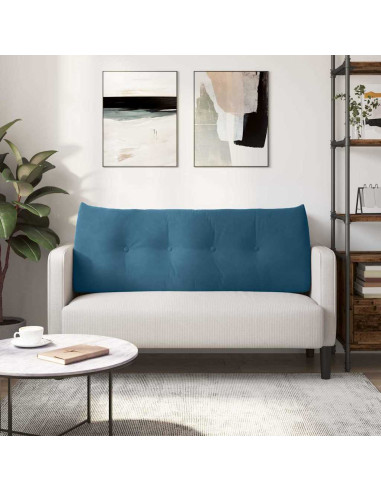 Cuscino per Schiena Blu 120 x 24 x 50 cm Velluto