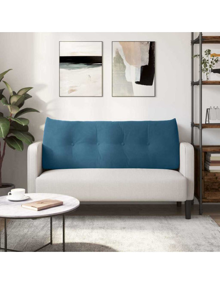 Cuscino per Schiena Blu 120 x 24 x 50 cm Velluto
