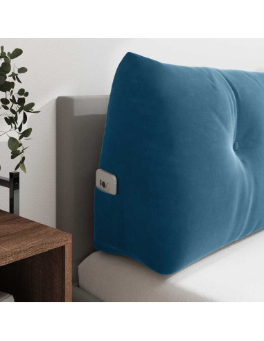 Cuscino per Schiena Blu 120 x 24 x 50 cm Velluto
