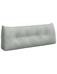 Cuscino per Schiena Grigio chiaro 120 x 24 x 50 cm Velluto 2