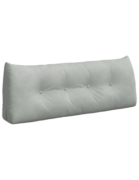 Cuscino per Schiena Grigio chiaro 120 x 24 x 50 cm Velluto