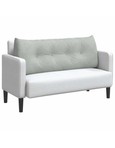 Cuscino per Schiena Grigio chiaro 120 x 24 x 50 cm Velluto