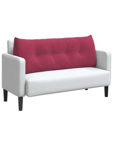 Cuscino per Schiena Rosso Vino 120 x 24 x 50 cm Velluto