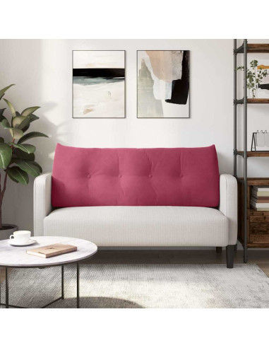 Cuscino per Schiena Rosso Vino 120 x 24 x 50 cm Velluto