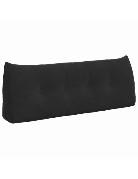 Cuscino per Schiena Nero 120 x 24 x 50 cm Velluto