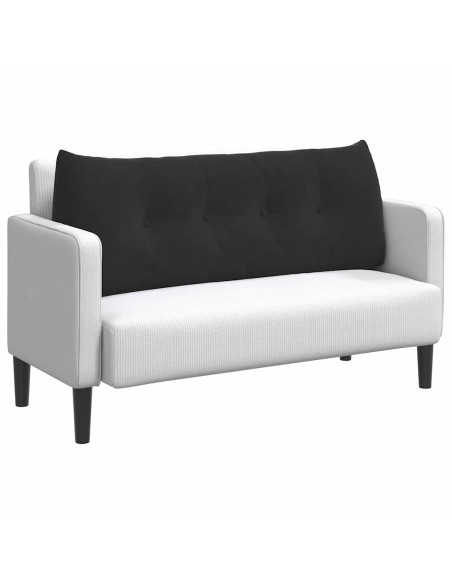 Cuscino per Schiena Nero 120 x 24 x 50 cm Velluto