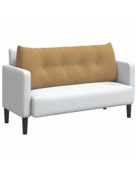 Cuscino per Schiena Marrone 120 x 24 x 50 cm Velluto