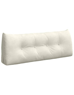 Cuscino per Schiena Crema 120 x 24 x 50 cm Velluto 2