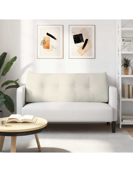 Cuscino per Schiena Crema 120 x 24 x 50 cm Velluto