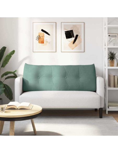 Cuscino per Schiena Verde Mare 120 x 24 x 50 cm Velluto