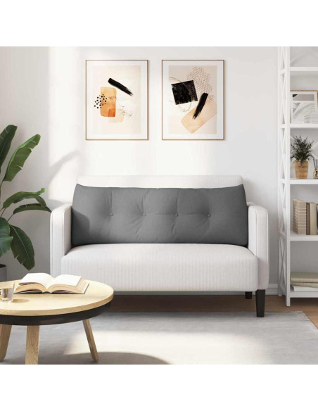 Cuscino per Schiena Grigio scuro 140 x 24 x 50 cm Tessuto