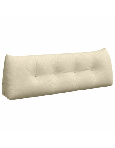 Cuscino per Schiena Crema 140 x 24 x 50 cm Tessuto