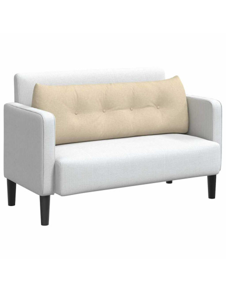 Cuscino per Schiena Crema 140 x 24 x 50 cm Tessuto