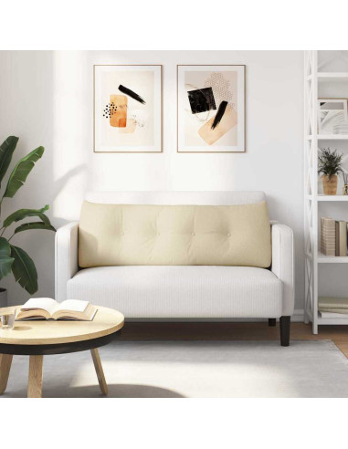 Cuscino per Schiena Crema 140 x 24 x 50 cm Tessuto