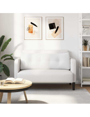 Cuscino per Schiena Bianco 140 x 24 x 50 cm Tessuto