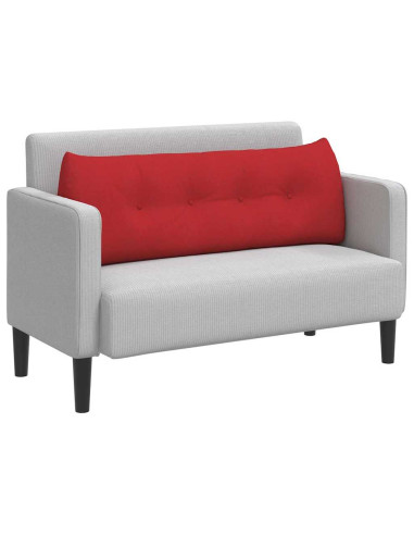Cuscino per Schiena Rosso 140 x 24 x 50 cm Tessuto
