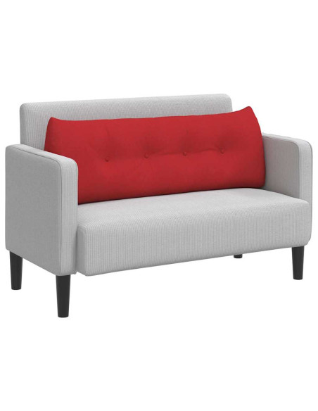 Cuscino per Schiena Rosso 140 x 24 x 50 cm Tessuto