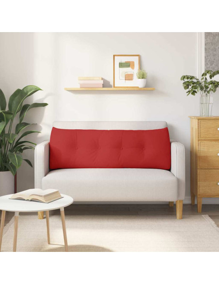Cuscino per Schiena Rosso 140 x 24 x 50 cm Tessuto
