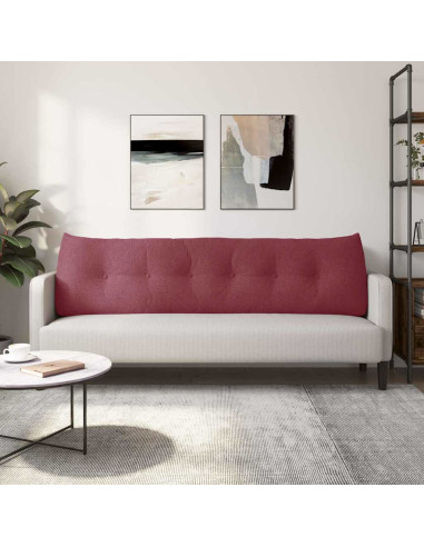 Cuscino per Schiena Rosso Vino 180 x 24 x 50 cm Tessuto
